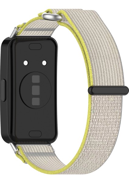 Huawei Band 10/band 10 Nfc/band 9/band 9 Nfc/band 8/band 8 Nfc Kayış Naylon Spor Döngü Saat Kayışları - Sarı + Gri (Yurt Dışından)