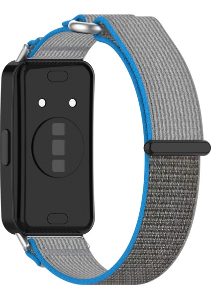 Huawei Band 10/band 10 Nfc/band 9/band 9 Nfc/band 8/band 8 Nfc Kayış Naylon Spor Döngü Saat Kayışları - Mavi + Gri (Yurt Dışından)