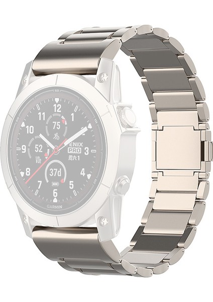 Garmin Tactix 7 Pro/fenix 7x/6x Pro/5x Plus Saat Kayışı 26 mm 3 Boncuklu Titanyum Alaşımlı Kayışlar Manyetik Tokalı - Titanyum (Yurt Dışından)
