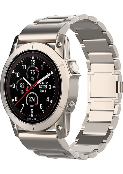 Garmin Tactix 7 Pro/fenix 7x/6x Pro/5x Plus Saat Kayışı 26 mm 3 Boncuklu Titanyum Alaşımlı Kayışlar Manyetik Tokalı - Titanyum (Yurt Dışından) fiyatları