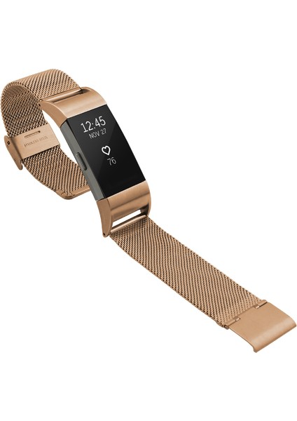 Fitbit Charge 2 Için Örgü Paslanmaz Çelik Saat Kayışı - Gül Altın Rengi (Yurt Dışından) fırsatları
