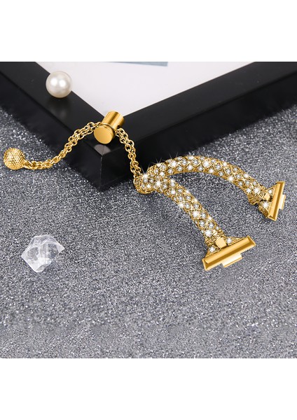 Huawei Watch Fit 3 Metal Bantlı Yapay Elmas Süslemeli Bilezik Kayış - Altın (Yurt Dışından) indirimleri