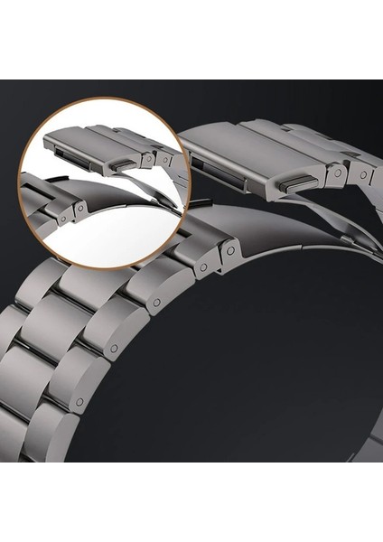 Apple Watch 10 46MM/ULTRA 2/ultra 49MM/9 8 7 45MM/SE (2023) Se (2022) Se 6 5 4 44MM/3 2 1 42MM Titanyum Alaşımlı Bant 3 Boncuklu Gri (Yurt Dışından) modelleri