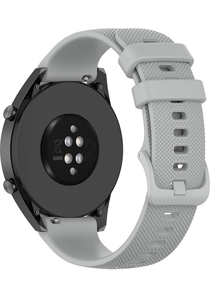 Huawei Watch 4 Pro/watch 2 Pro/watch Gt Runner/gt 3 46MM/WATCH Gt 3 Se/honor Watch Gs 3i-Gri Için 22 mm Silikon Saat Kayışı Yedek Kayışı (Yurt Dışından)