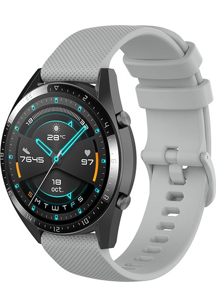 Huawei Watch 4 Pro/watch 2 Pro/watch Gt Runner/gt 3 46MM/WATCH Gt 3 Se/honor Watch Gs 3i-Gri Için 22 mm Silikon Saat Kayışı Yedek Kayışı (Yurt Dışından) fiyatları