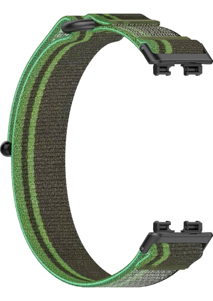 Huawei Band 10/band 10 Nfc/band 9/band 9 Nfc/band 8/band 8 Nfc Kayış Naylon Spor Döngü Saat Kayışları - Siyahımsı Yeşil (Yurt Dışından) fırsatları