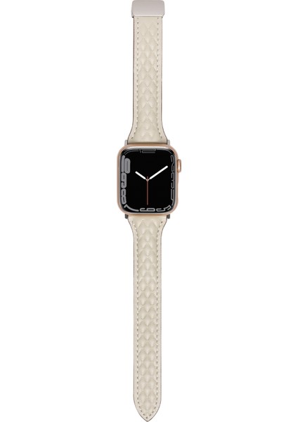 Kalebol Apple Watch Series 10 42MM/9 8 7 41MM/SE (2023) Se (2022) Se 6 5 4 40MM/3 2 1 38MM Hakiki Deri Saat Kayışı - Starlight (Yurt Dışından) fiyatları