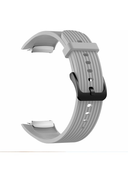 Samsung Galaxy Gear Fit2 Pro-Grey Için Dikey Çizgili Tahıl Silikon Akıllı Saat Kayışı Değişimi [küçük Boy] (Yurt Dışından)