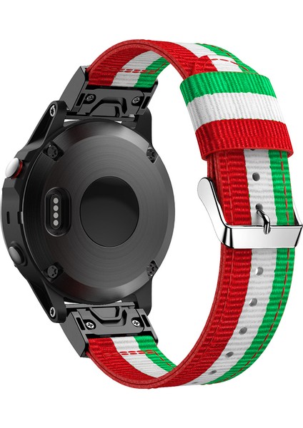 Garmin Fenix 5 Için Naylon Saat Kayışı Değişimi - Yeşil/beyaz/kırmızı (Yurt Dışından) fırsatları