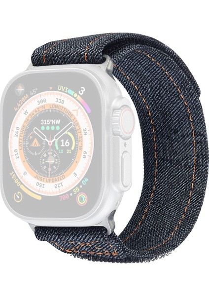 Kalebol Apple Watch Series 10 42MM/9 8 7 41MM/SE (2023) Se (2022) Se 6 5 4 40MM/3 2 1 38MM Kot Saat Kayışı Magic Tape Ayarlanabilir Bant-Siyah (Yurt Dışından)