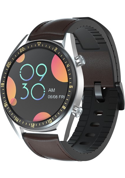Huawei Watch Gt 2 42MM Için 20MM Hakiki Deri + Silikon Hibrit Saat Kayışı Siyah Tokalı - Kahve (Yurt Dışından) modelleri