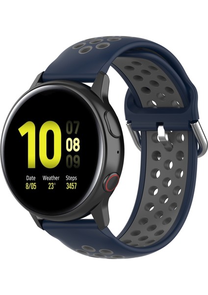 Samsung Galaxy Watch Active/active2 Için 20 mm Çift Renkli Pc Yedek Akıllı Saat Kayışı - Koyu Mavi/gri (Yurt Dışından) modelleri