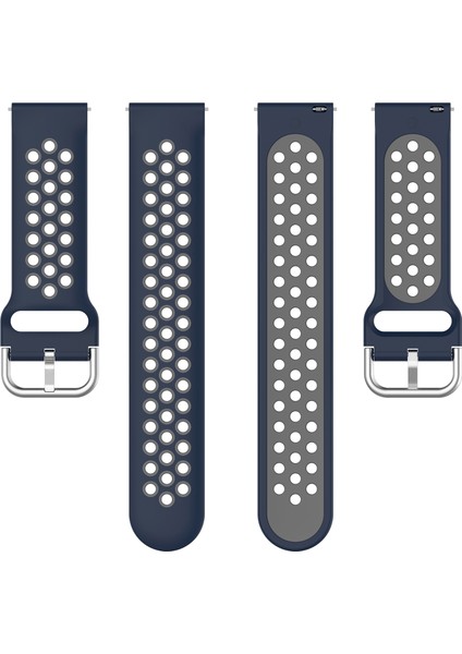 Samsung Galaxy Watch Active/active2 Için 20 mm Çift Renkli Pc Yedek Akıllı Saat Kayışı - Koyu Mavi/gri (Yurt Dışından) indirimleri