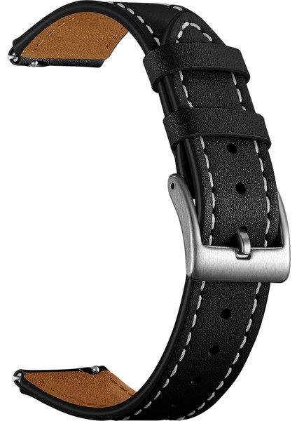 Huawei Talkband B5/b3 Active/b2 Active Için Akıllı Saat Kayışı Hakiki Inek Derisi 18 mm Sivri Başlıklı Kayış - Siyah (Yurt Dışından)