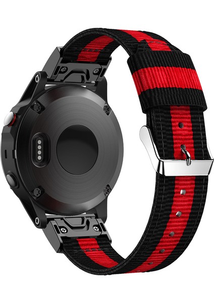 Garmin Fenix 5 Için Naylon Saat Kayışı Yedek Parçası - Siyah/kırmızı/siyah (Yurt Dışından) fırsatları