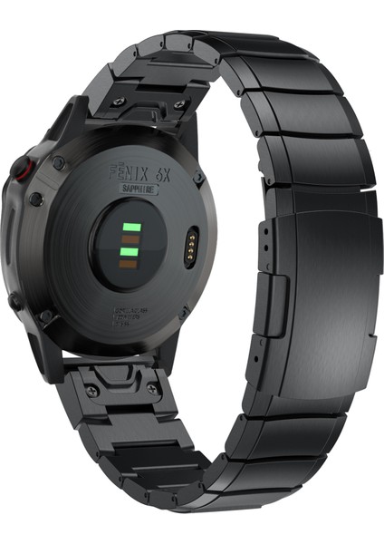 Garmin Fenix 6x Paslanmaz Çelik Saat Kayışı 1 Boncuklu Yedek Bilek Kayışı - Siyah (Yurt Dışından) modelleri