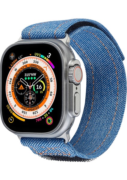 Kalebol Apple Watch Series 10 42MM/9 8 7 41MM/SE (2023) Se (2022) Se 6 5 4 40MM/3 2 1 38MM Kot Saat Kayışı Magic Tape Ayarlanabilir Bant-Safir (Yurt Dışından) fırsatları