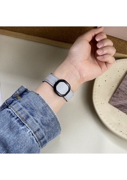 Apple Watch 10 46MM/ULTRA 2/ultra 49MM/9 8 7 45MM/SE (2023) Se (2022) Se 6 5 4 44MM/3 2 1 42MM Hakiki Inek Derisi Bileklik - Açık Gri (Yurt Dışından) indirimleri