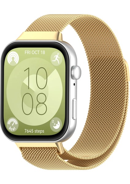 Huawei Watch Fit 3 Milanese Paslanmaz Çelik Saat Bandı Manyetik Bileklik - Altın (Yurt Dışından) modelleri