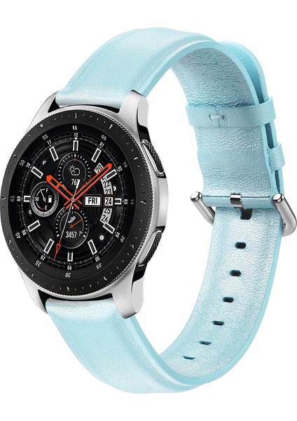 Samsung Galaxy Watch 42MM Için 20MM Hakiki Deri Akıllı Saat Yedek Kayışı - Bebek Mavisi (Yurt Dışından)