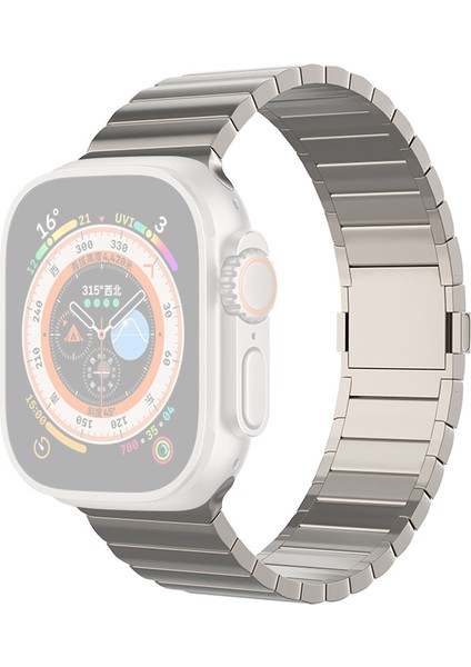 Apple Watch 10 46MM/ULTRA 2/ultra 49MM/9 8 7 45MM/SE (2023) Se (2022) Se 6 5 4 44MM/3 2 1 42MM Titanyum Alaşımlı Saat Kayışı Manyetik Toka-Titanyum (Yurt Dışından)