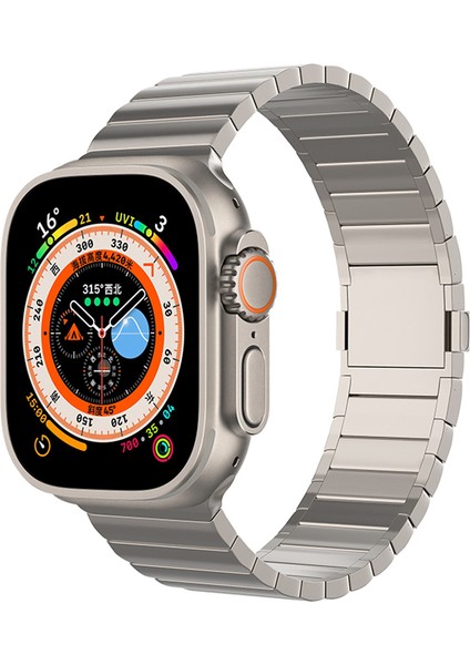 Apple Watch 10 46MM/ULTRA 2/ultra 49MM/9 8 7 45MM/SE (2023) Se (2022) Se 6 5 4 44MM/3 2 1 42MM Titanyum Alaşımlı Saat Kayışı Manyetik Toka-Titanyum (Yurt Dışından) fırsatları