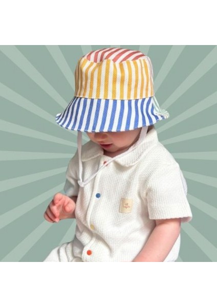 Color Stripe Bucket Şapka fiyatları