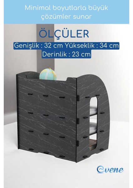 Dosya Düzenleyici Masa Üstü Organizer Ahşap Evrak Rafı Model 6