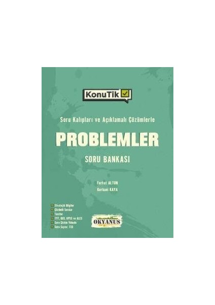 Okyanus Yayınları Tüm Adaylar Için Problemler Konutik Soru Bankası