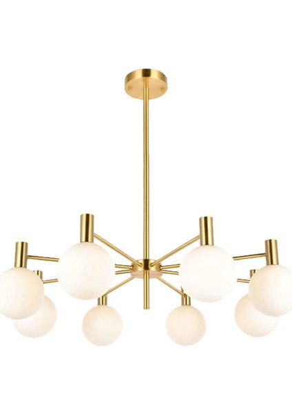 Brass Pirinç 8'lü Sarkıt Avize