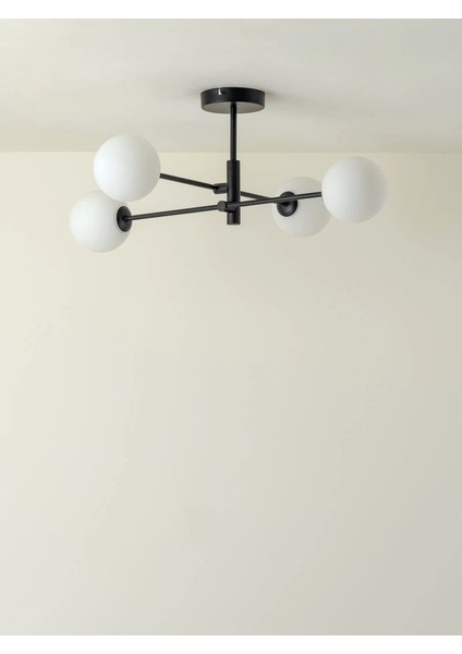 Else 4'lü Siyah Sarkıt Avize