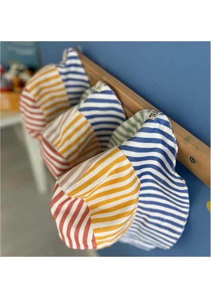 Color Stripe Bucket Şapka