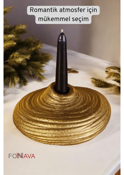 Şamdan Mumluk Dekoratif Mumluk Tealight Mumluk Altın Renk Model 42