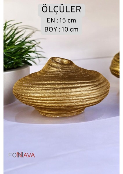 Şamdan Mumluk Dekoratif Mumluk Tealight Mumluk Altın Renk Model 42