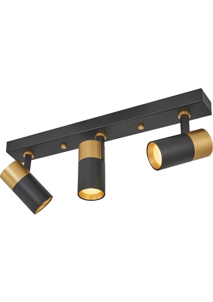 Üçlü Modern Siyah Gold Spot Avize modelleri