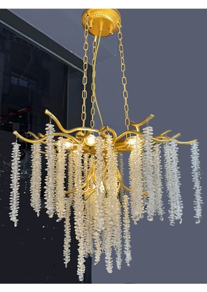 Luxury Gold - Altın Kaplama Serip Avize - Salon / Oturma Odası - Yatak Odası - Hotel ve Showroom modelleri