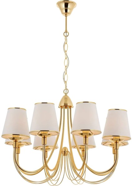 Sarı Kaplama Şapkalı Klasik Avize