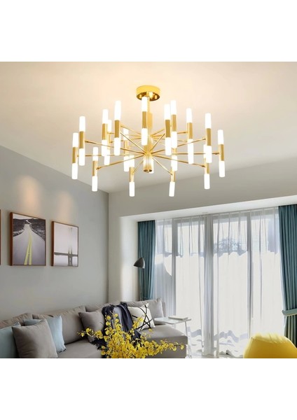 Leo 20 Başlıklı Eskitme Ledli Sarkıt Avize ve LED Tavan Aydınlatma