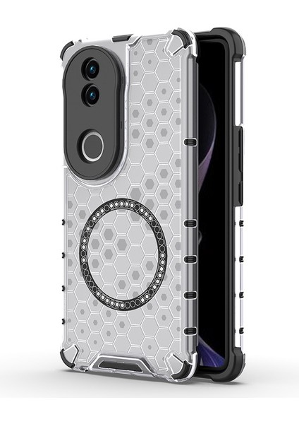 Vivo V50 Manyetik Telefon Kılıfı, Şeffaf Darbeye Dayanıklı Telefon Kılıfı Kapağı Vivo V50 (Yurt Dışından)