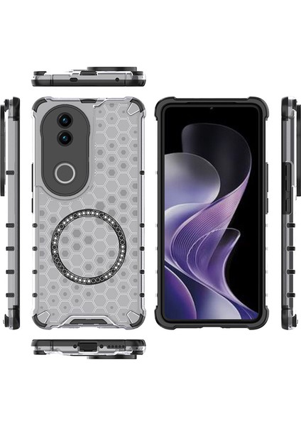Vivo V50 Manyetik Telefon Kılıfı, Şeffaf Darbeye Dayanıklı Telefon Kılıfı Kapağı Vivo V50 (Yurt Dışından) fiyatları