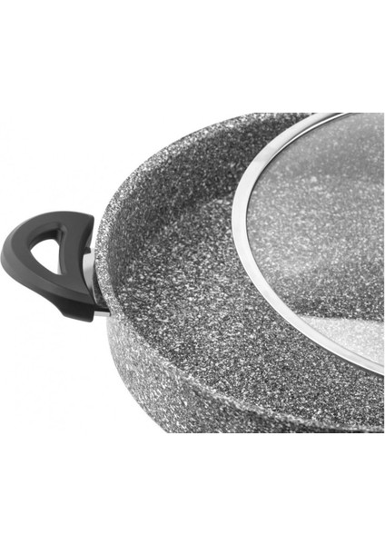 Gri 22 cm Ultra Dayanıklı Granit Basık Tencere fiyatları