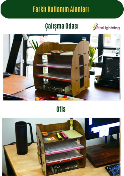 Masa Düzenleyici Organizer Evrak Rafı Masaüstü Organizer Model 6