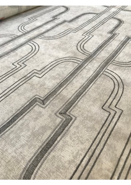 2445 Geometrik Desenli Gri 3D 5m2 Duvar Kağıdı fırsatları