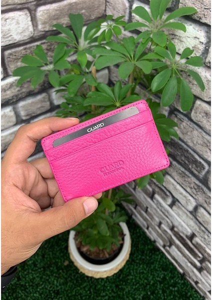 Ultra Ince Fuşya Minimal Hakiki Deri Kartlık Erkek / Kadın P5150 modelleri