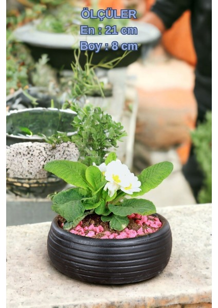 El Yapımı Saksı Seti Premium Kalite 3 Adet Dekoratif Saksı Model 4 indirimleri