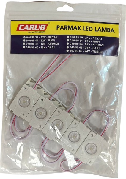 Parmak Lamba Tek Lens Beyaz 10'lu 12V Br 040 99 39