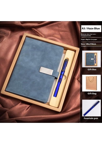 A5 Hediye Kutulu Tokalı Defter Çalışma Ofisi Iş Kırtasiye Defteri Toplantı Kayıt Defteri (Yurt Dışından)