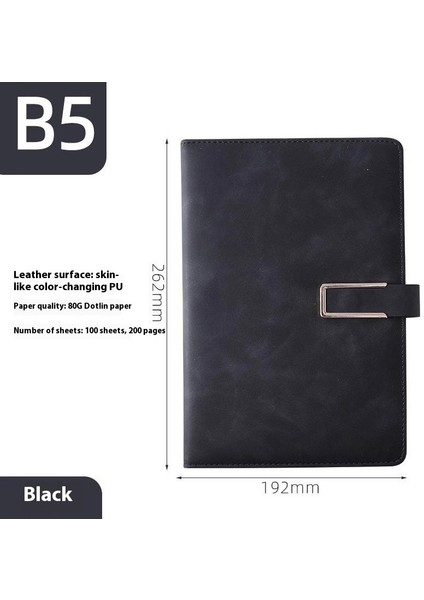 B5 Tokalı Defter Çalışma Ofisi Iş Kırtasiye Kitabı Toplantı Defteri (Yurt Dışından)