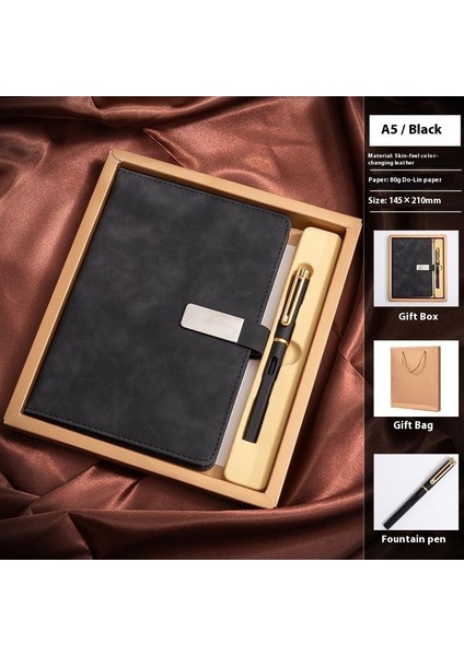 A5 Hediye Kutulu Tokalı Defter Çalışma Ofisi Iş Kırtasiye Defteri Toplantı Kayıt Defteri (Yurt Dışından)