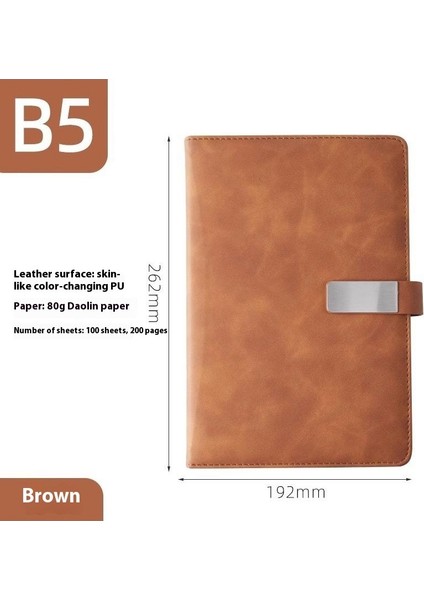 B5 Tokalı Defter Çalışma Ofisi Iş Kırtasiye Kitabı Toplantı Defteri (Yurt Dışından)